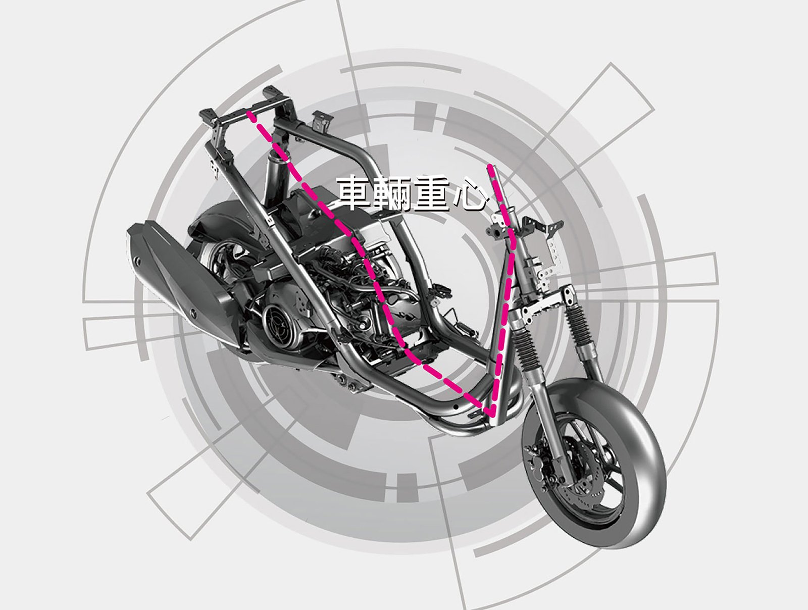 YAMAHA RS NEO 125 不對稱輕量車架 +13% 剛性